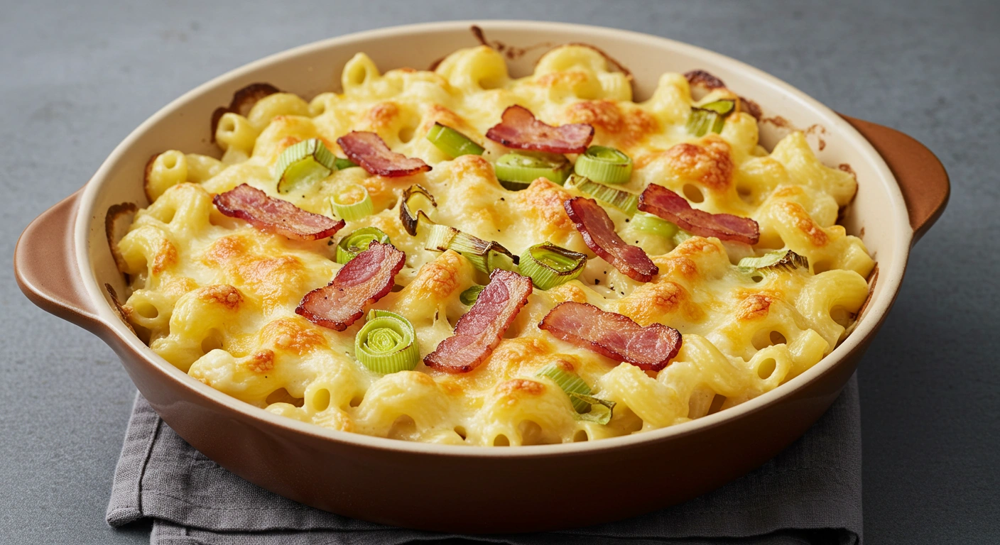 Baked Mac and Cheese with Bacon and Leeks - tertiary view